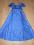Niebieska suknia balowa wesele stódniówka maxi 36