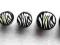 Akrylowy plug - 10mm - ZEBRA