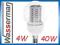 Żarówka LED E14 80SMD 3528 4W 230V ciepła