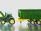 SIKU Traktor John Deere z Przyczepą,Ład. 1/87