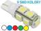 DIODY DIODA 9 X SMD W5W T10 POSTOJÓWKA LED KOLORY