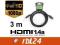 Kabel HDMI-HDMI OMEGA 3 M pozłacane styki ver.1,4