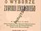 O wyborze zawodu lekarskiego Fr. Czubalski 1931