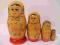 MATRIOSZKI RADZIECKIE,DREWNIANE BABY ZESTAW 4 SZT.
