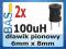 Dławik pionowy 100uH _ 6mm x 8mm _ 2 sztuki