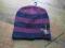 DUNNES CZAPKA W GRANATOWO FIOLETOWE PASY NOWA