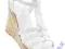 RAINBOW fajne białe sandały na koturnie NOWE 38/39