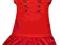 YD śliczna sukienka czerwona kokardki 128 cm