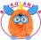 HASBRO FURBY HOT ORANGE BLUE POLSKI A3121