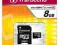 TRANSCEND 8GB karta pamięci micro SD HC + adapter