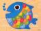 UKŁADANKA PUZZLE EDUKACYJNE A-Z DREWNIANA RYBKA