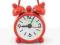 A1629 Mini budzik zegar czerwony