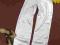 białe eleganckie satynowe spodnie 34 XS Q1630