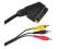 HIT! Przewód EURO (SCART) 3 RCA (CINCH) 5M