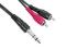 Przewód audio wtyk 6.3mm stereo na 2 x wtyk RCA