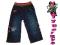 Jeansy spodnie z guziczkami sowa na dziecko 12-18m