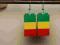 Kolczyki z  klocków lego
