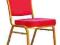 KRZESŁO METALOWE R-31 CZERWONY KRZESŁA TKANINA
