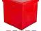 Siedzisko, pufa czerwona, skrzynka, schowek XO