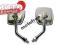 LUSTERKA CHROM METAL PROSTOKATNE 10MM CHOPPER DRAG