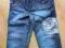 Śliczne spodnie jeansowe z małpką 104 3 - 4 lata
