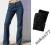 G867*CZARNE WYGODNE SPODNIE JEANSOWE 42 XL W31L32
