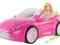 Samochód Kabriolet Barbie Glam Auto + Lalka bcm