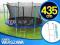 TRAMPOLINA OGRODOWA Z SIATKĄ 435CM (14FT)+Drabinka