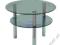 STOLIK SZKLANY STÓŁ ŁAWA SZKLANA MODEL KOŁO GRAFIT