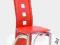 KRZESŁO K4 CZERWONY CHROM STOL KUCHNIA JADALNIA