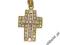 29 PODWÓJNY RUCHOMY KRZYŻ ZE ZŁOTA 585 RODOWANY