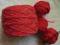 włóczka_ czerwona wełna biały NOWA OKAZJA_ 110g