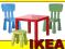 IKEA zestaw7 MAMMUT 2x krzesełko stolik stołeczek