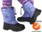 FIOLETOWE śniegowce WODOODPORNE guma KOŻUSZEK r 30