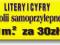 LITERY CYFRY ZNAKI SAMOPRZYLEPNE 30zł  za 1 m2