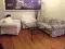 Ikea Ektorp sofa 2 os. w kwiaty + 2x bialy fotel