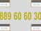 -- 889 60 60 30 -- ZŁOTY NUMER HEYAH, F. VAT 23%