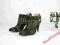 %%% SALE NINE WEST BOTKI ZIELONE MORO SKÓRA 40