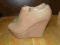 wedges koturny buty koturnie nude zara 38 beżowe