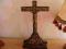 Piękny drewniany krzyż Jezus z mosiądzu