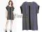 SUKIENKA H&amp;M CZARNA WZORY OVERSIZE NOWA 34