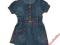 Jeansowa sukienka Matalan, hafty, 9-12m, 80