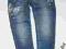 152 cm SUPER spodnie RURKI jeans aplikacje