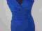 Kobaltowa chabrowa sukienka mini 34 36 SIWIEC