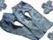 GRATIS + cudo JEANSY spodenki FOLK koronki 104-110