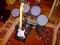Rock Band -perkusja, gitara, mikrofon+ 3 GRY