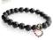 ORYGINALNA BRANSOLETKA SWAROVSKI, ONYKS OD SILVER