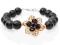 ORYGINALNA BRANSOLETKA SWAROVSKI, ONYKS OD SILVER