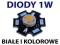 DIODA 1W  LED BIAŁA i KOLOROWA  Z RADIATOREM diody