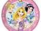 Talerzyki urodzinowe Princess Glamour 20cm 8szt
